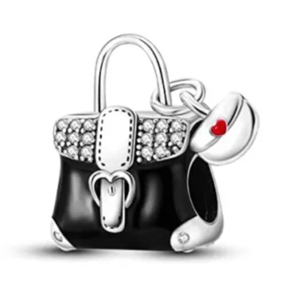 Pretty Bag Silver Charm Compatible With Pandora